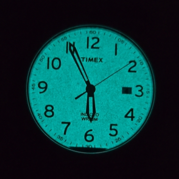 Mens Timex Highland Street 39mm Black Date Watch Indiglo Tan Leather New Battery - Picture 12 of 12